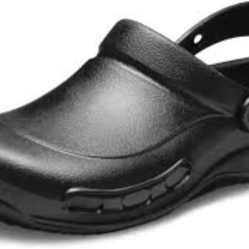 CROCS Bistro Women’s 10 Men's 8 Black Slip-On Work Clog with Heel Strap